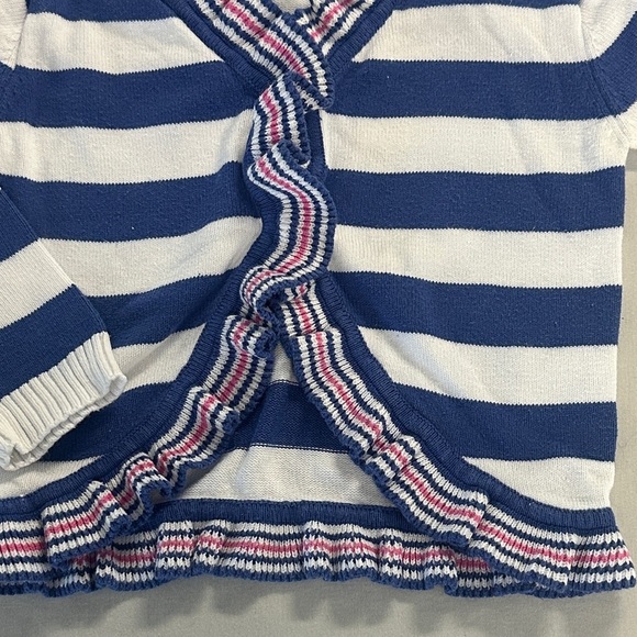 The Children's Place - Navy and White Striped Kids Cardigan Sweater - Picture 3 of 3